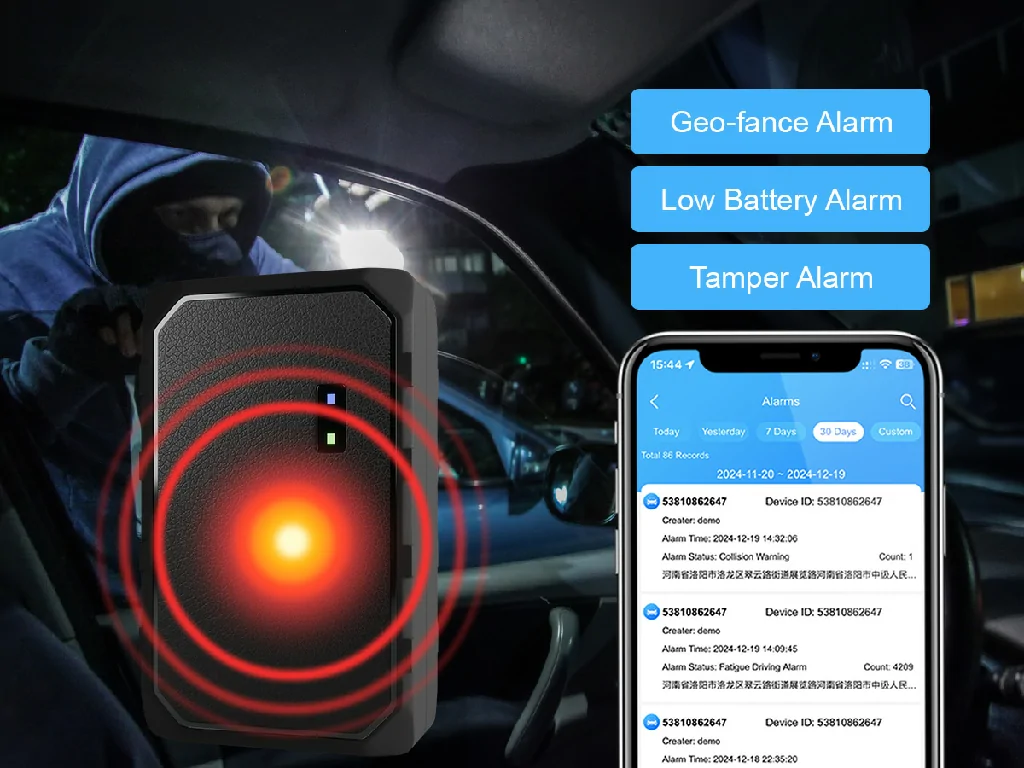 The GD09 dashcam demonstrating its loop recording feature, which automatically locks and saves important collision videos.