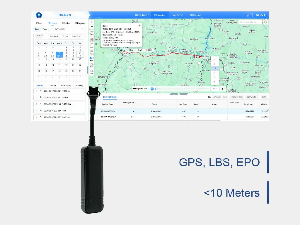 The GD09 dashcam demonstrating its loop recording feature, which automatically locks and saves important collision videos.