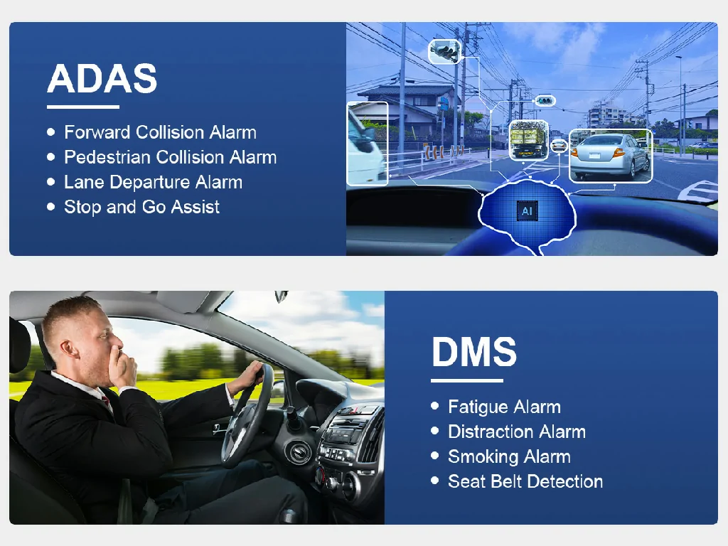 The GD09 dashcam demonstrating its loop recording feature, which automatically locks and saves important collision videos.