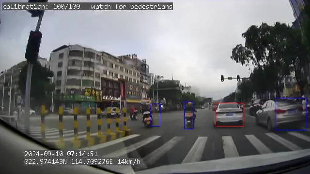 The GD09 dashcam demonstrating its loop recording feature, which automatically locks and saves important collision videos.