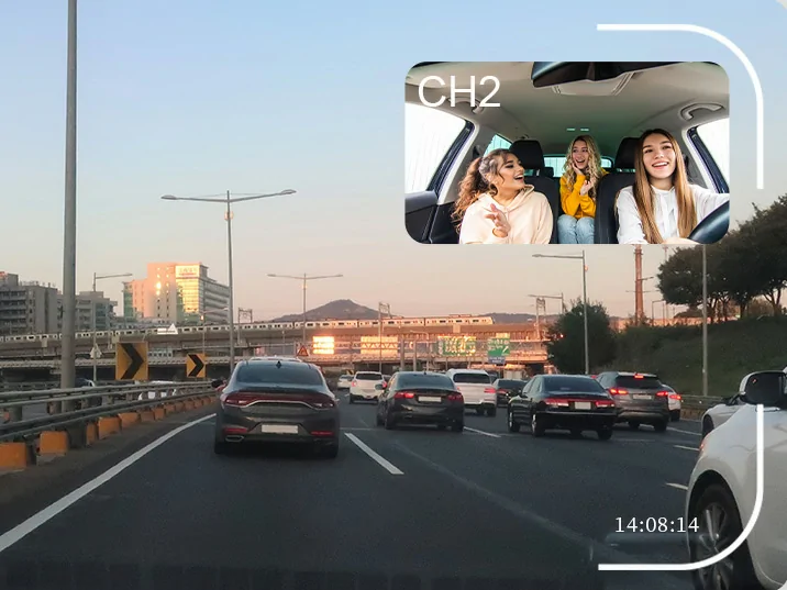 The GD09 dashcam with the Galagps app showing remote monitoring, real-time location, and track playback features.