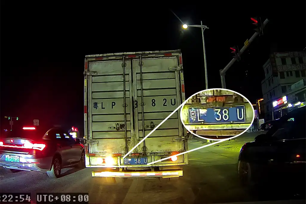 Tanker truck driving on a wet road at sunset, monitored by Galagps platform.