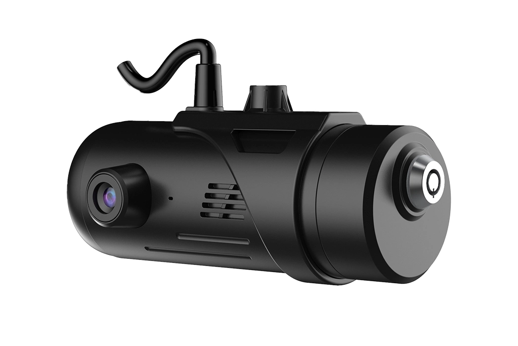 Side view of great will compact dashcam showing sleek hardware design.