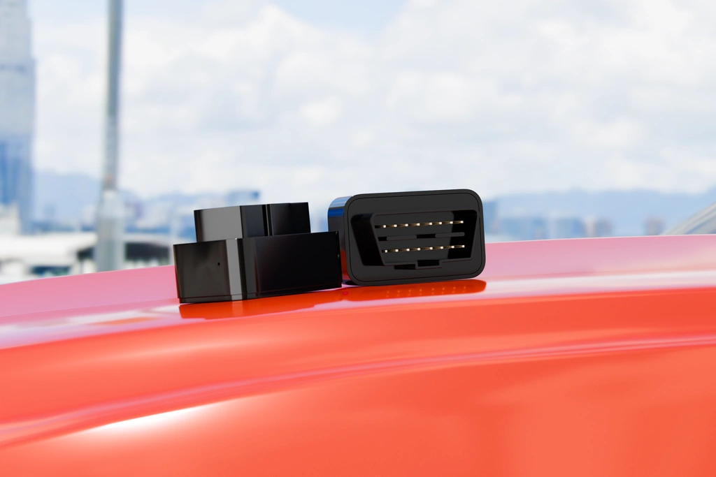 The GD09 dashcam with the Galagps app showing remote monitoring, real-time location, and track playback features.