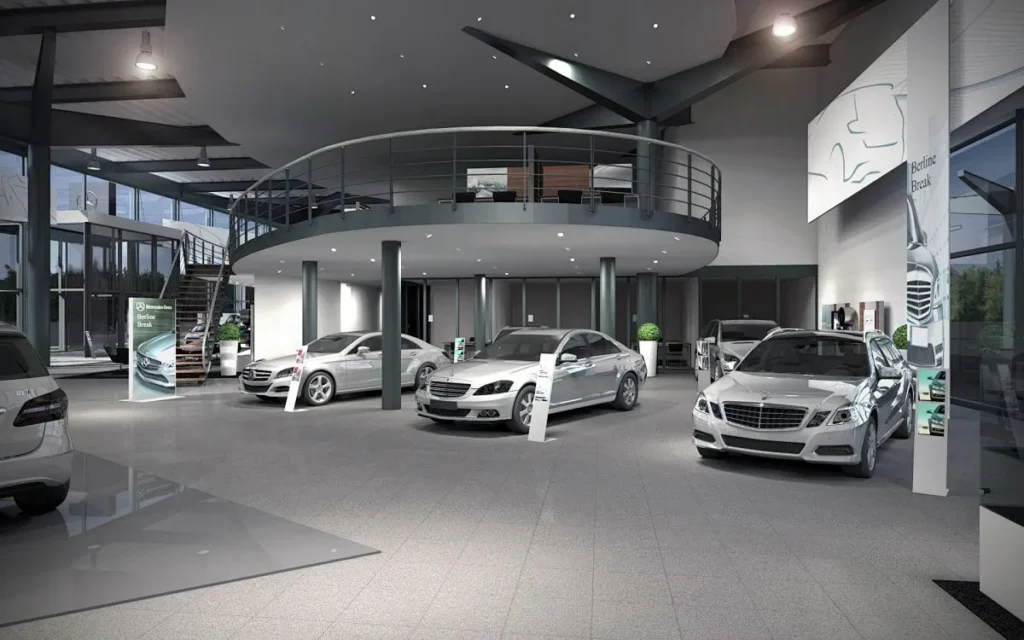 Dealership partnership handshake for vehicle inventory and tracking services.
